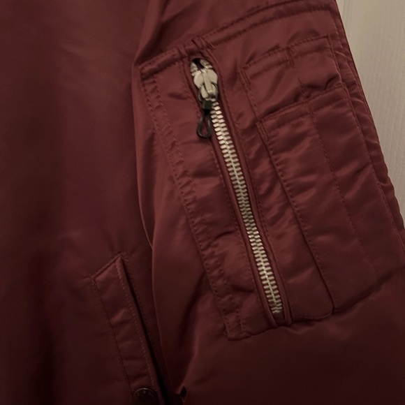 Women’s rag & bone Burgundy Bomber - Picture 3 of 5